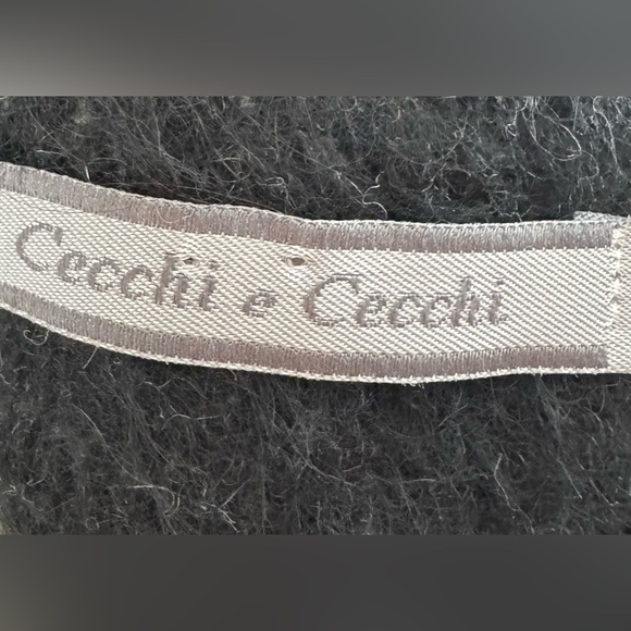 Cecchi e Cecchi Wool Scarf Orange and Black Stripes - Picture 14 of 16